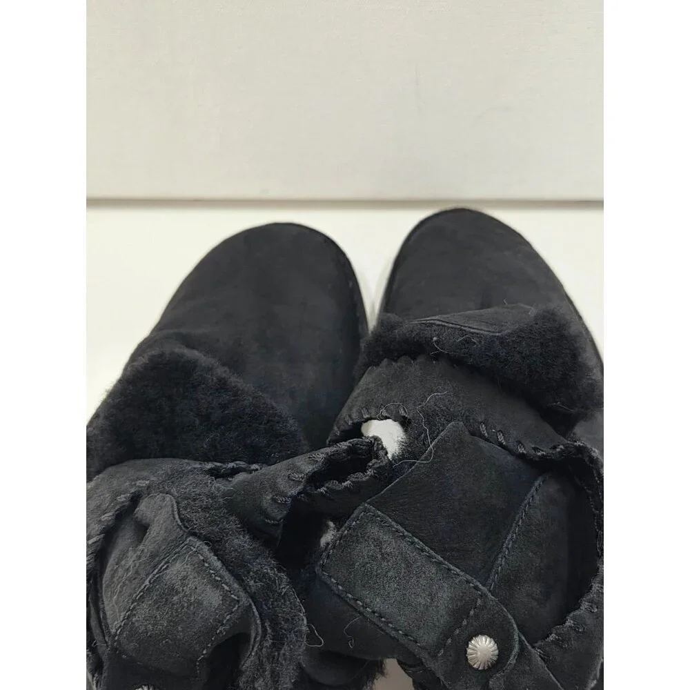 UGG McKay Classic Black Suede Shearling Ankle Boots Women’s Size 9